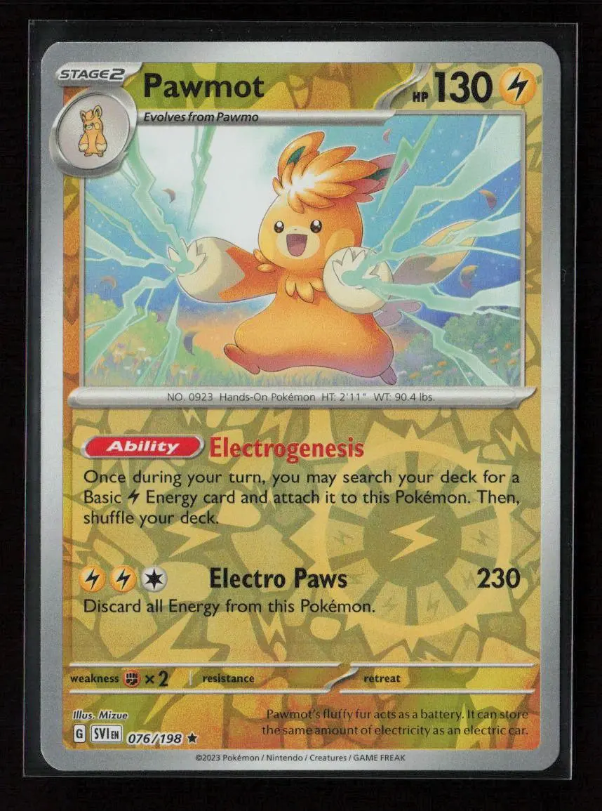 Pawmot - Rare Sv01: Scarlet & Violet Base Set 076/198 Nm 1