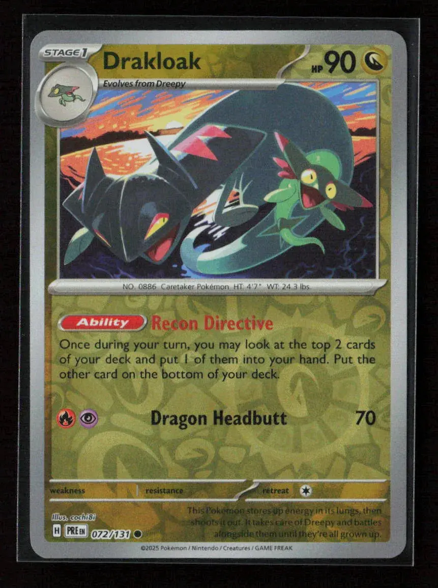 Drakloak Common Sv: Prismatic Evolutions 072/131 Nm 1