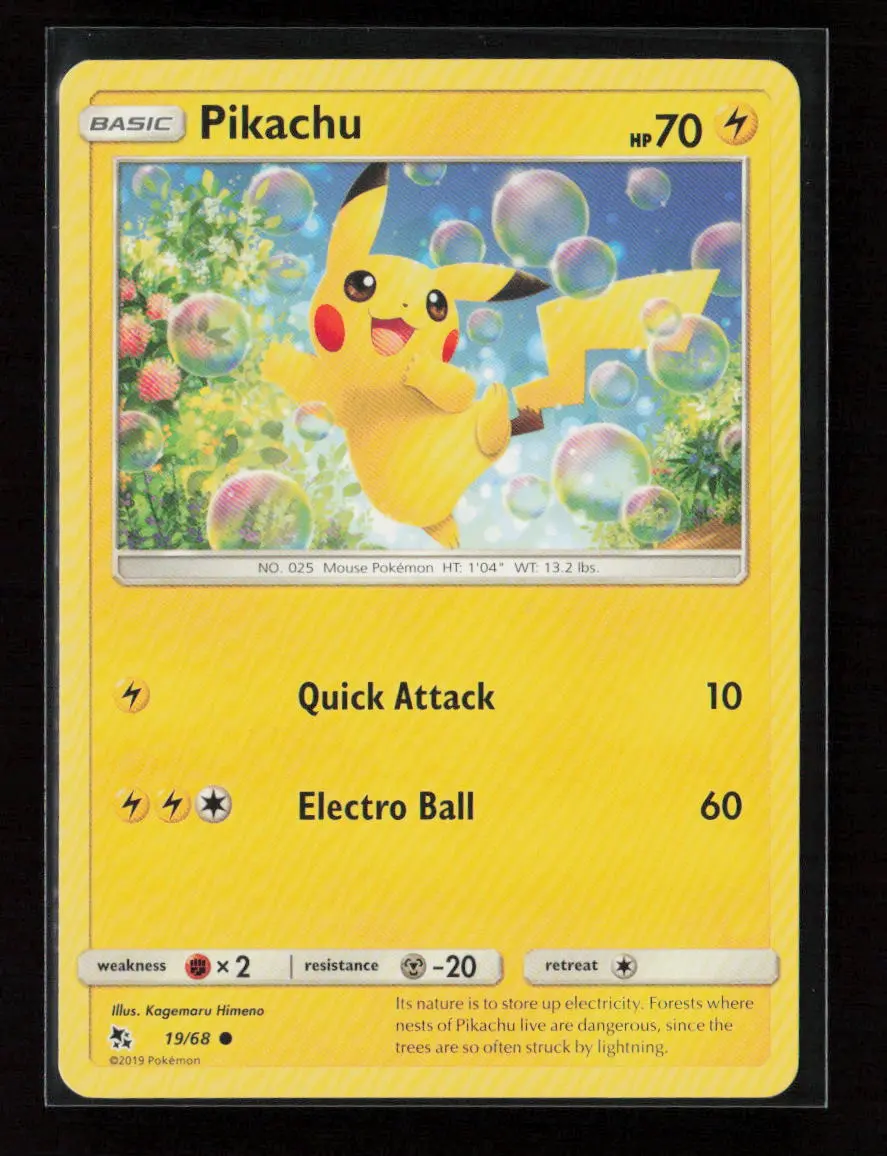 Pikachu Common Hidden Fates 19/68 Nm 1