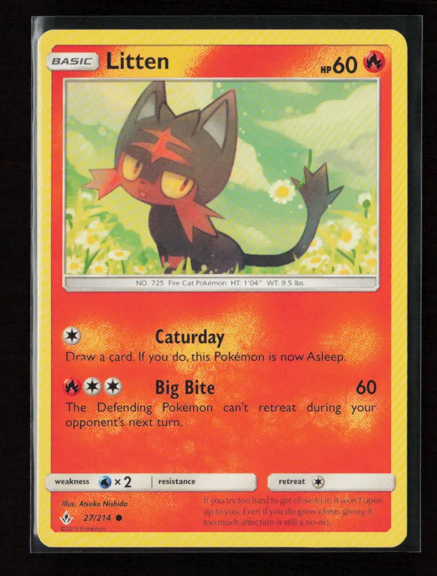 Litten (27) Common Sm - Unbroken Bonds 27/214 Lp 1