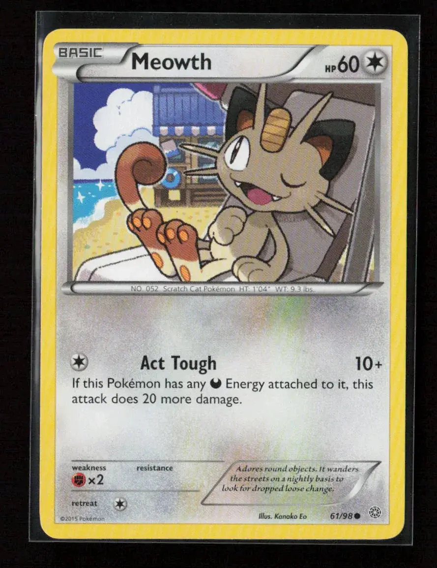 Meowth Common Xy - Ancient Origins 61/98 Lp 1