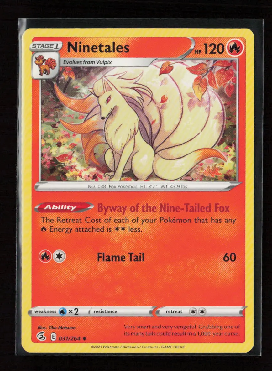 Ninetales (31) Uncommon Swsh08: Fusion Strike 031/264 Lp 1