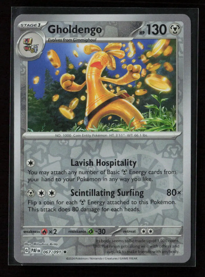 Gholdengo Rare Sv: Paldean Fates 067/091 Nm 1