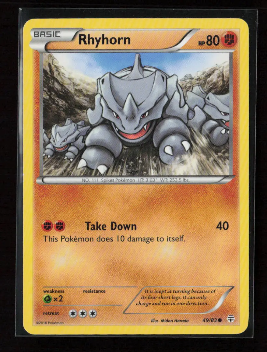 Rhyhorn Common Generations 49/83 Lp 1
