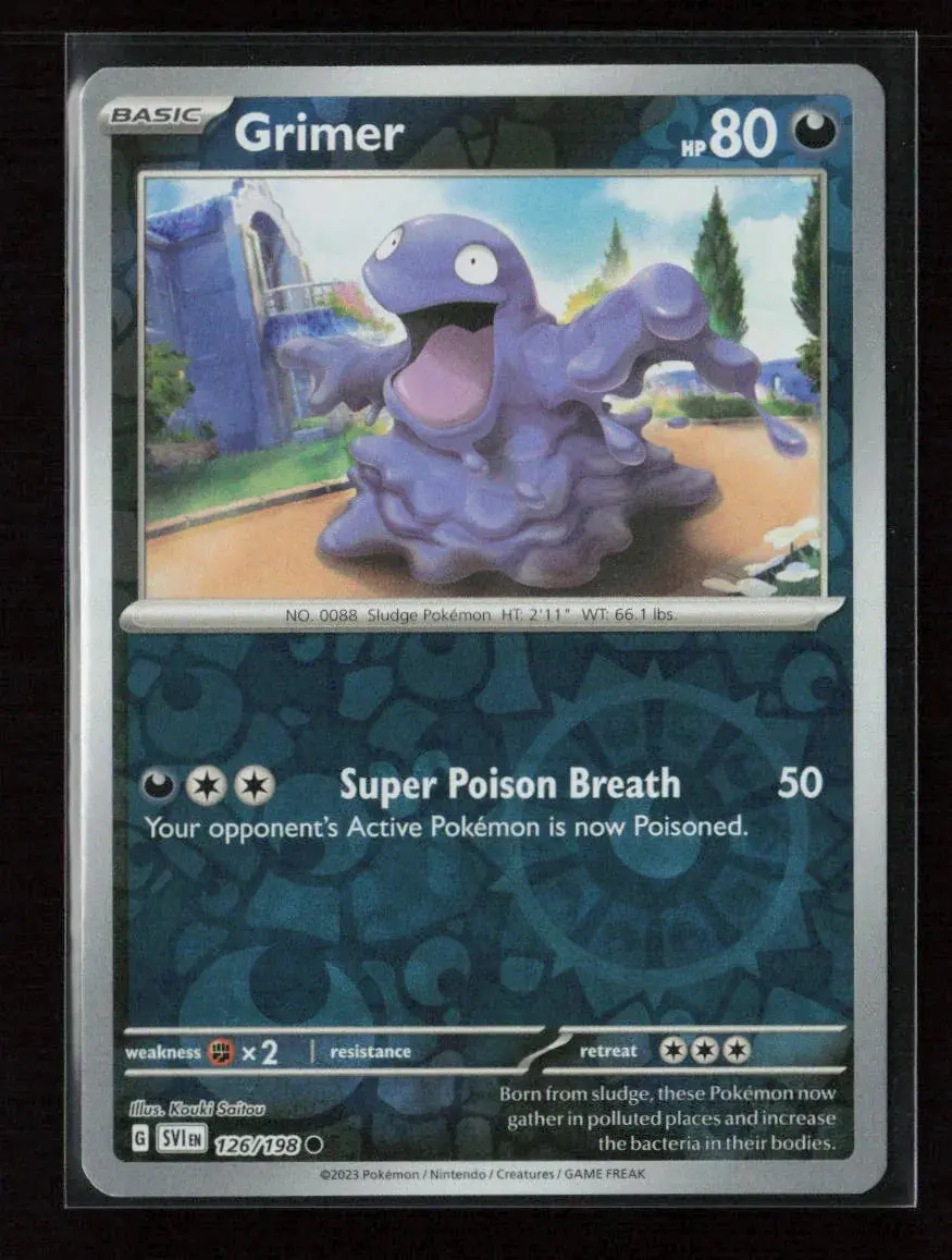Grimer Common Sv01: Scarlet & Violet Base Set 126/198 Nm 1