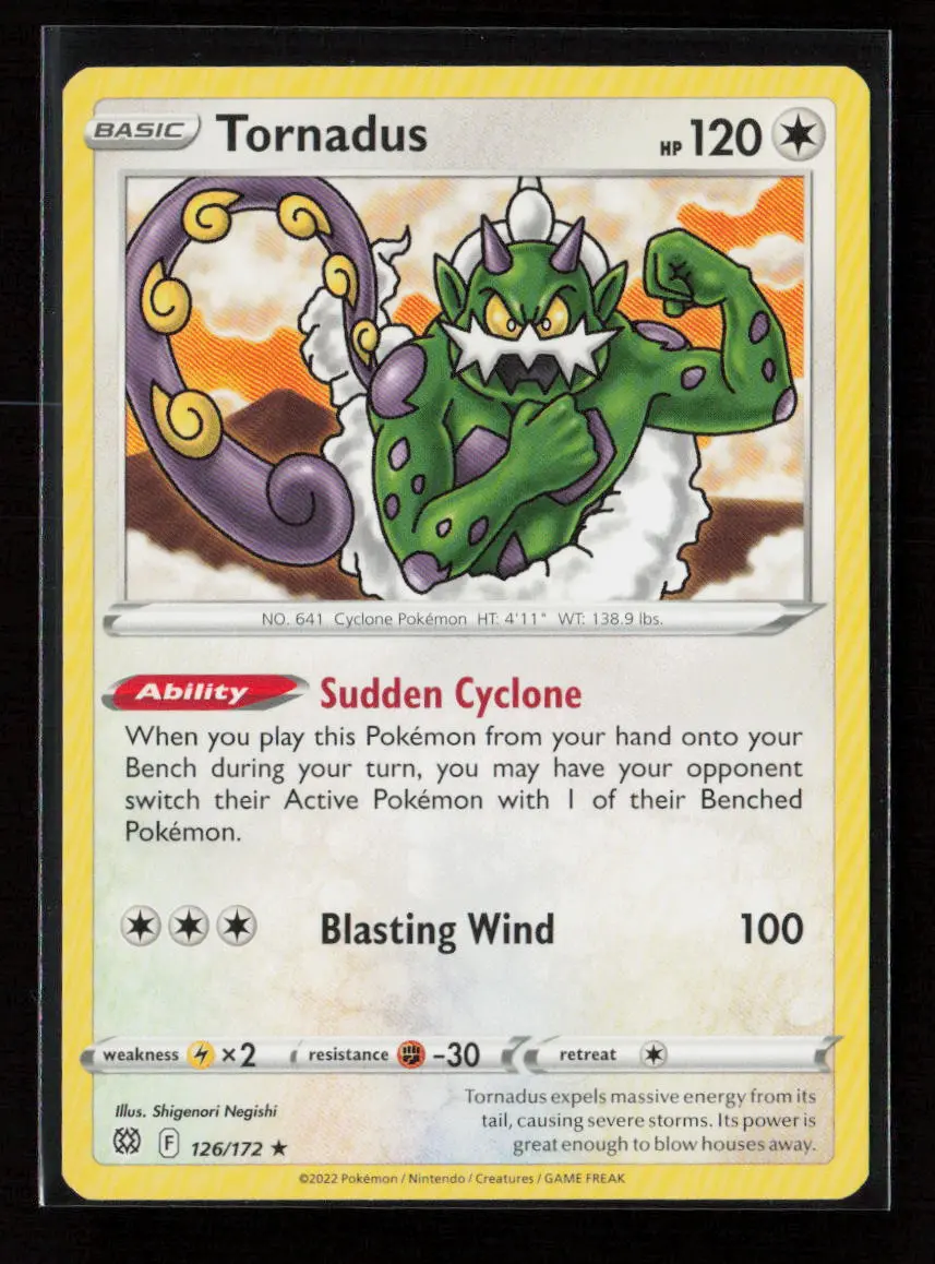 Tornadus Rare Swsh09: Brilliant Stars 126/172 Lp 1