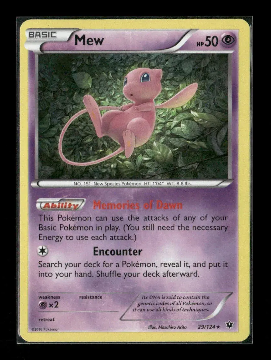 Mew Holo Rare Xy - Fates Collide 29/124 Nm 1