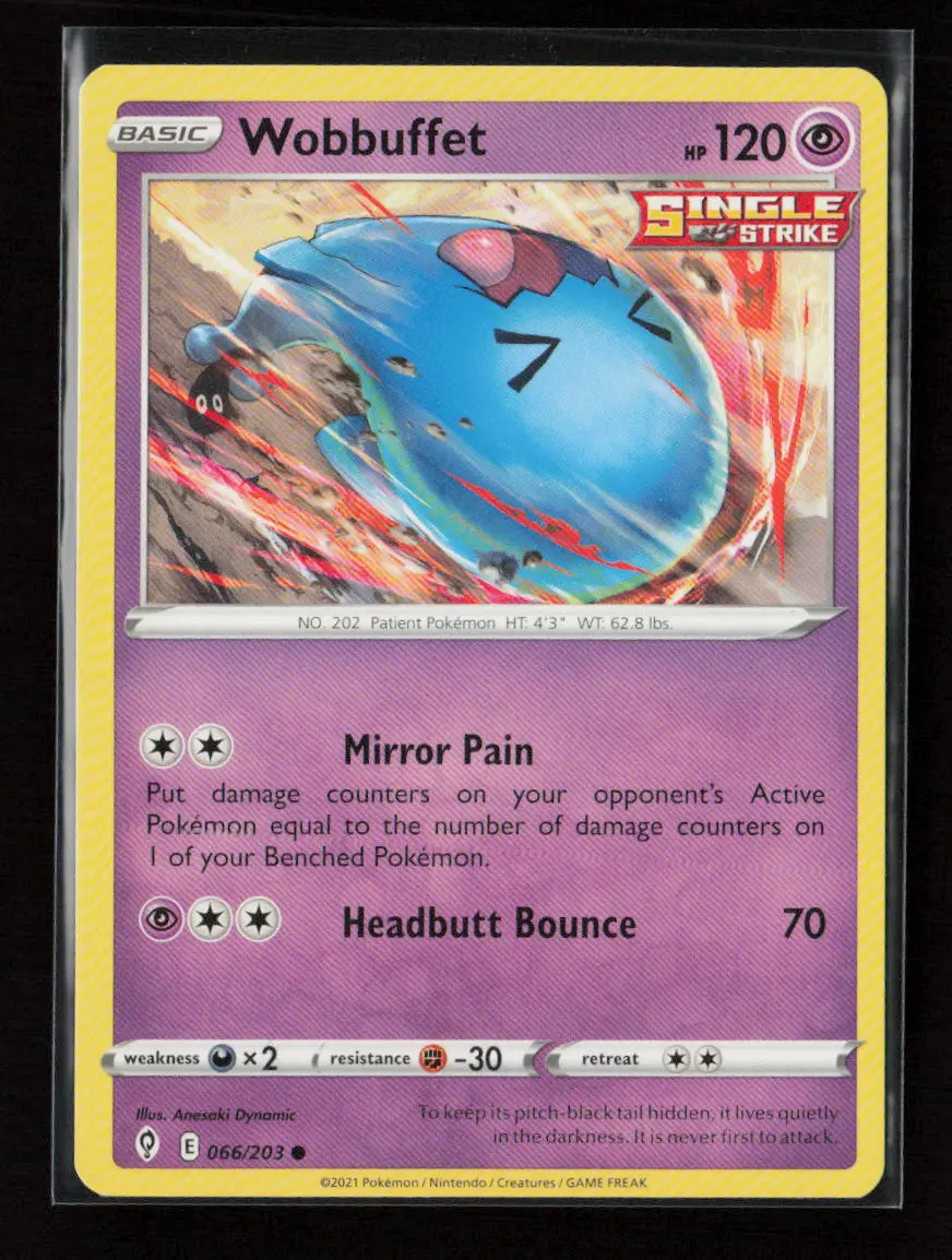 Wobbuffet Common Swsh07: Evolving Skies 066/203 Lp 1
