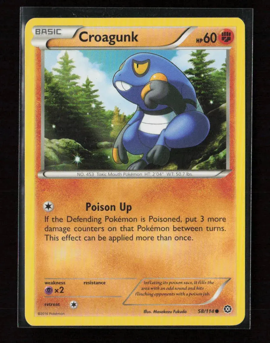 Croagunk Common Xy - Steam Siege 58/114 Lp 1