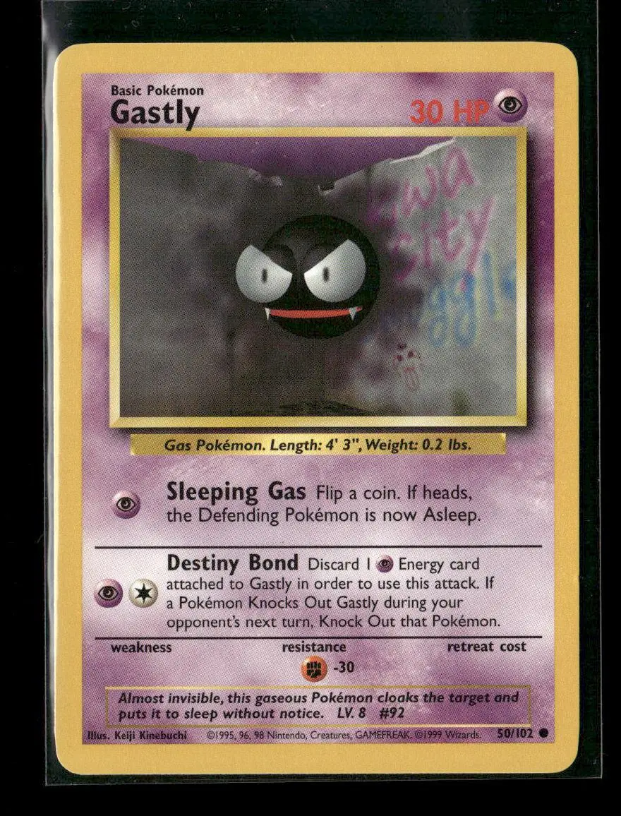 Gastly Common Base Set 050/102 Lp 1