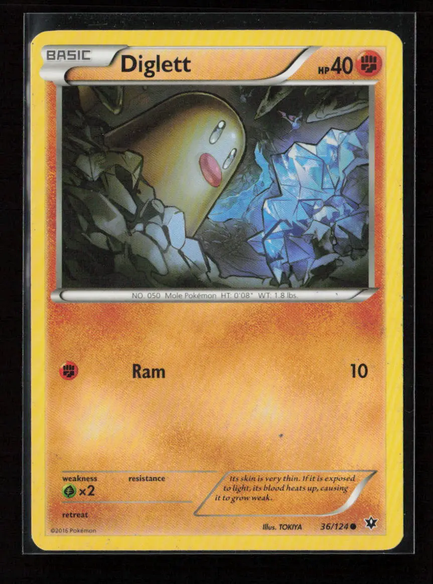 Diglett Common Xy - Fates Collide 36/124 Mp 1