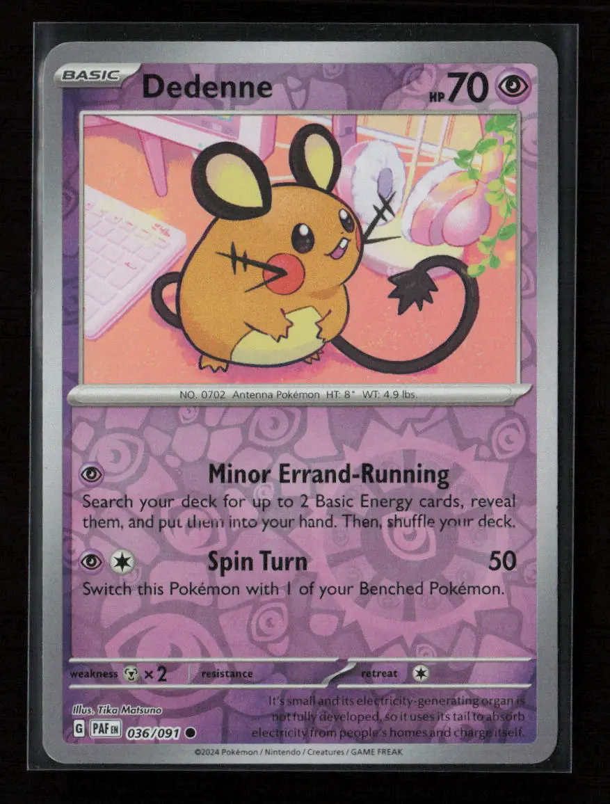 Dedenne Common Sv: Paldean Fates 036/091 Nm 1