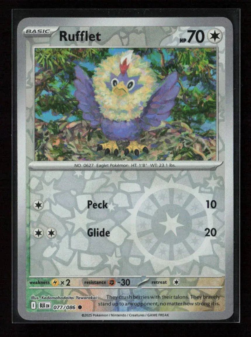 Rufflet Common Sv: Black Bolt 077/086 Nm 1