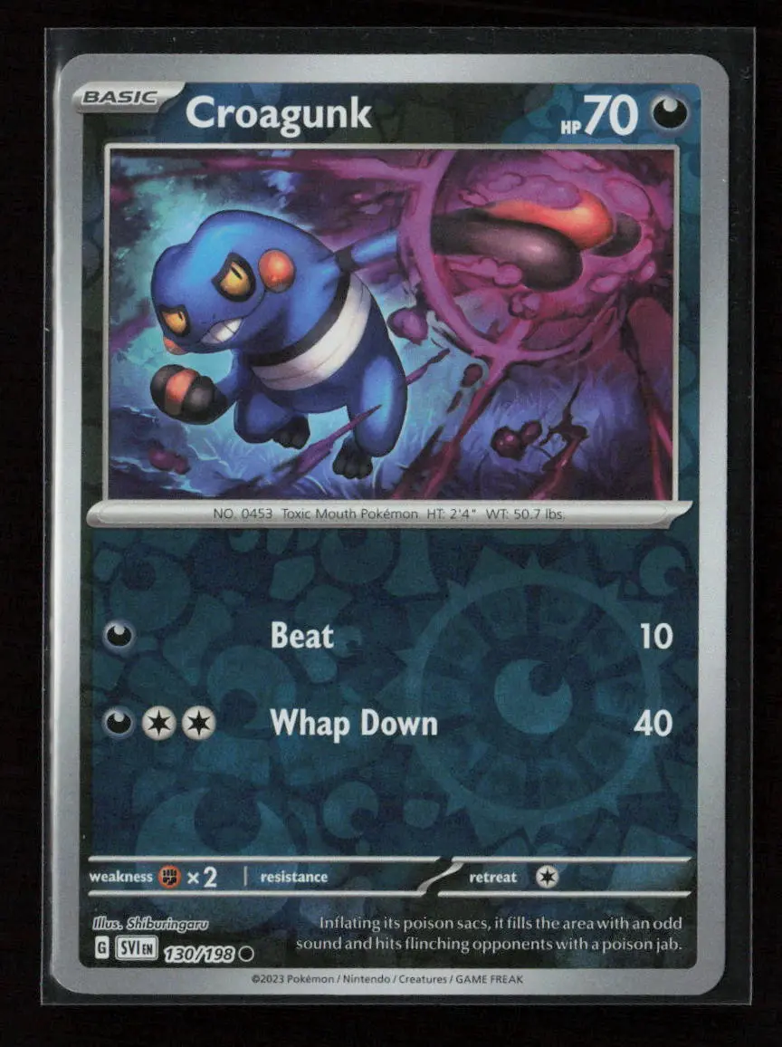 Croagunk Common Sv01: Scarlet & Violet Base Set 130/198 Nm 1