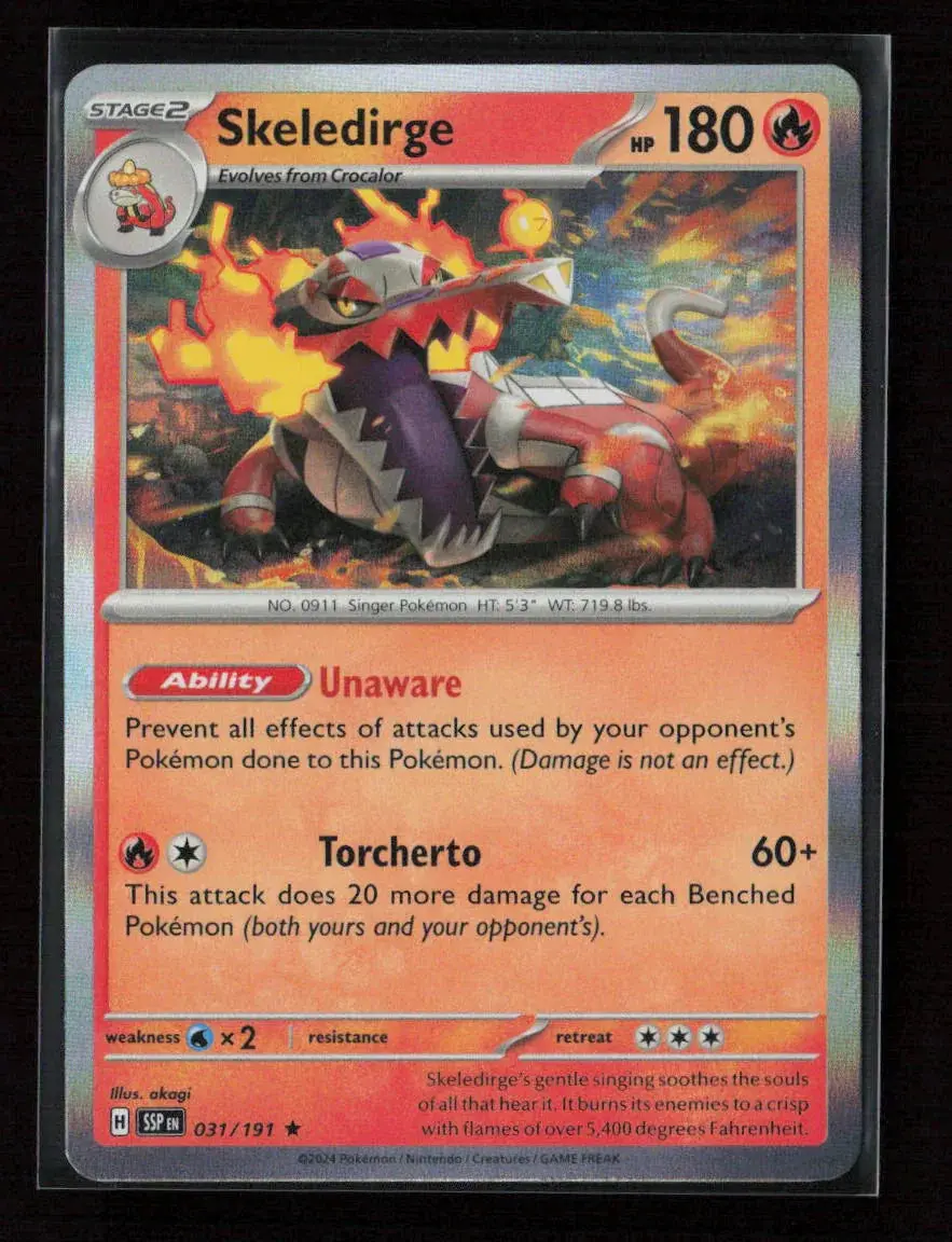 Skeledirge Rare Sv08: Surging Sparks 031/191 Nm 1