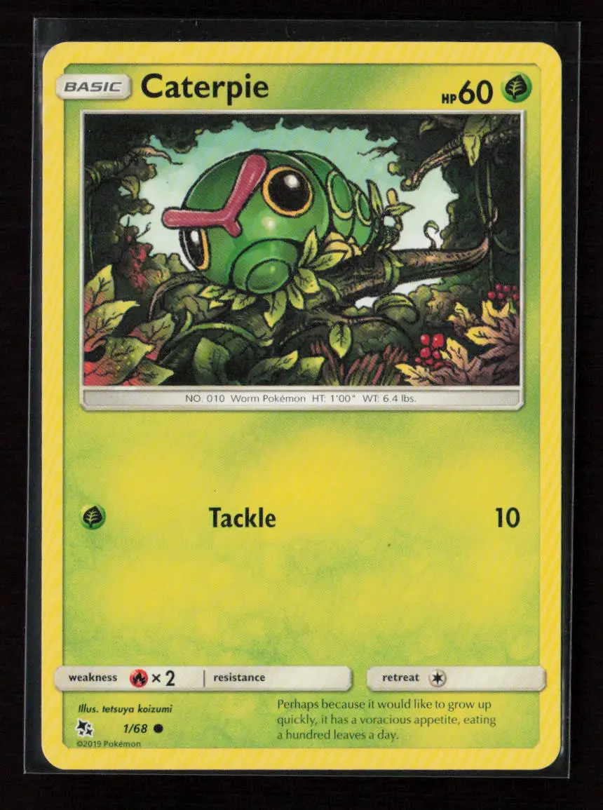Caterpie Common Hidden Fates 1/68 Lp 1