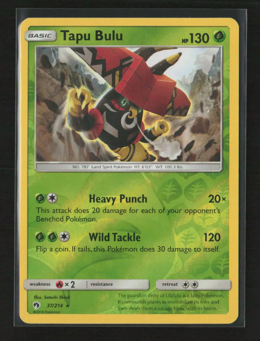 Tapu Bulu Holo Rare Sm - Lost Thunder 37/214 Nm 1