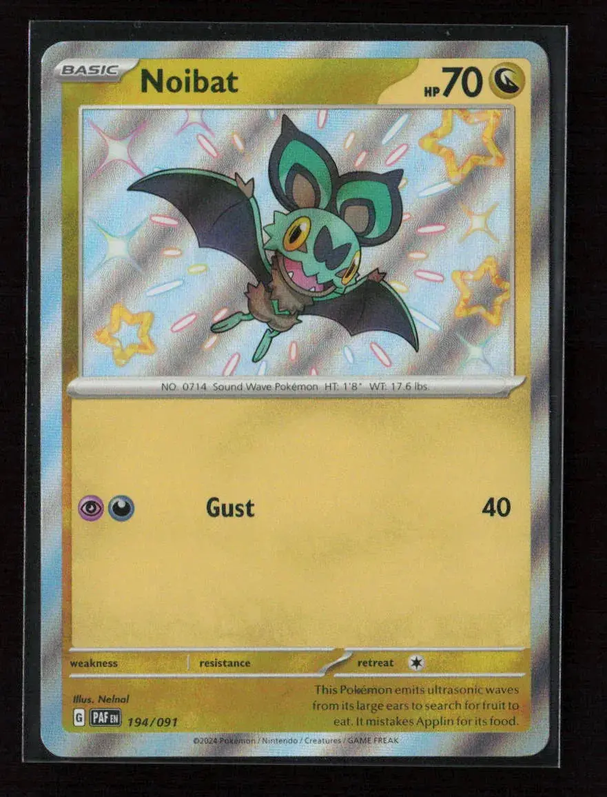 Noibat - Shiny Rare Sv: Paldean Fates 194/091 Nm 1