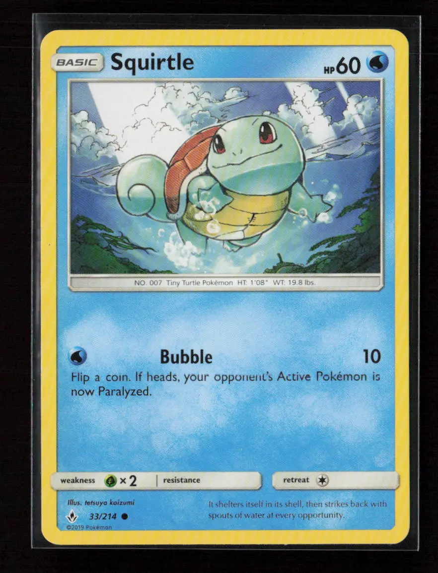 Squirtle Common Sm - Unbroken Bonds 33/214 Lp 1