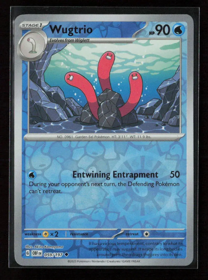 Wugtrio Uncommon Sv03: Obsidian Flames 059/197 Nm 1