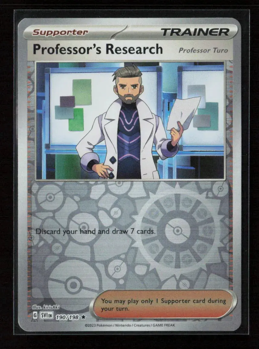Professor's Research - Rare Sv01: Scarlet & Violet Base Set 190/198 Nm 1
