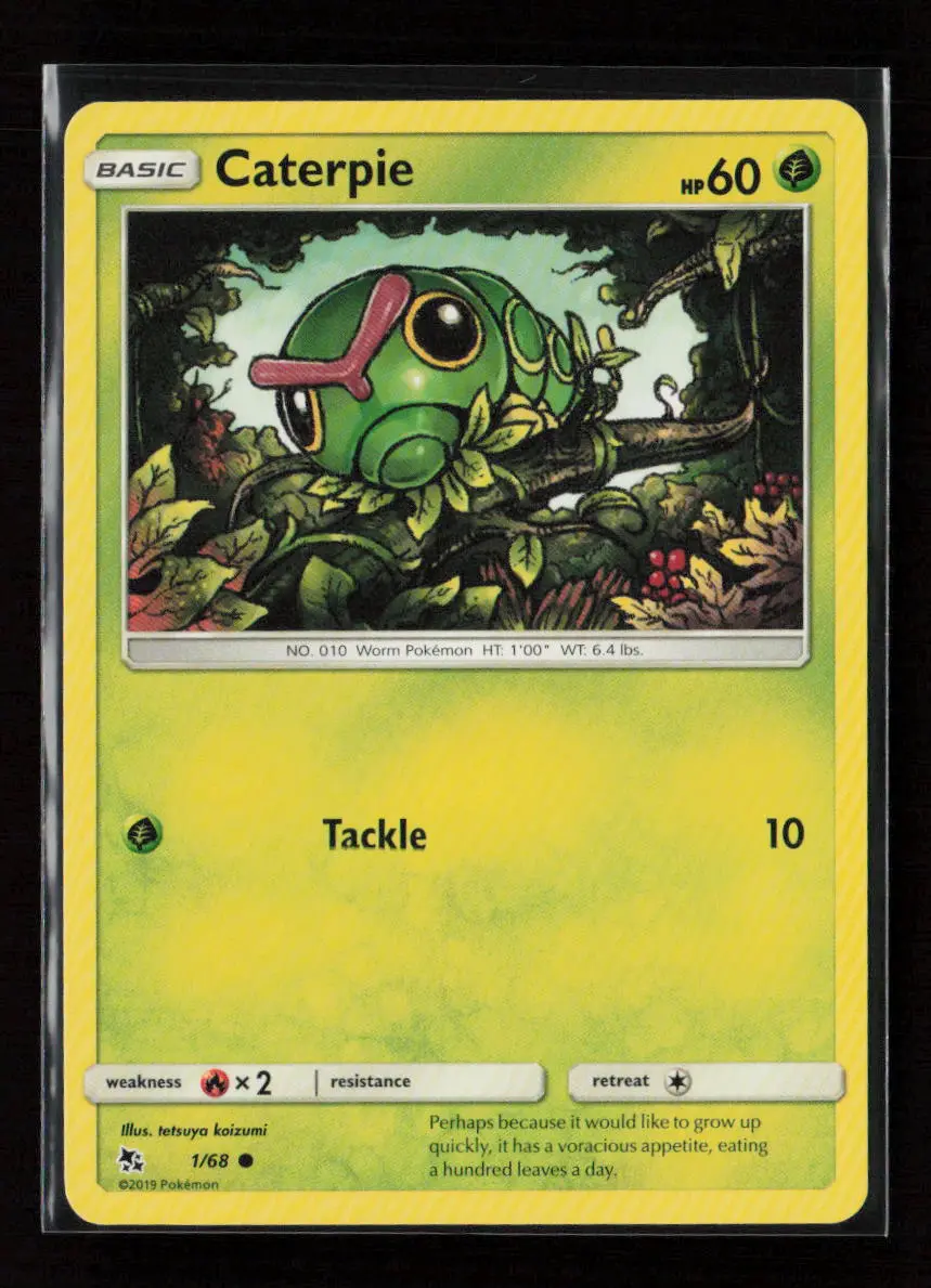 Caterpie Common Hidden Fates 1/68 Lp 1