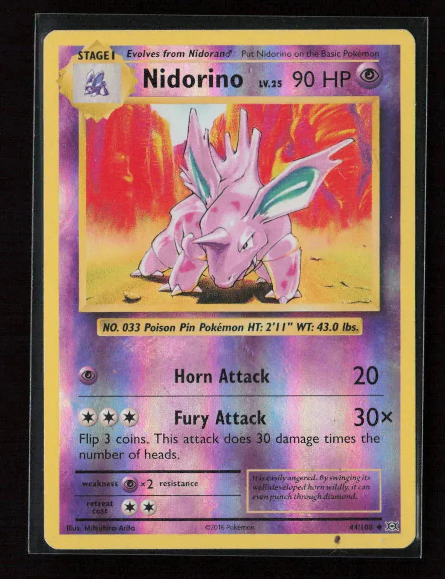 Nidorino Uncommon Xy - Evolutions 44/108 Nm 1