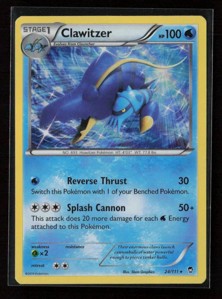 Clawitzer Holo Rare Xy - Furious Fists 24/111 Lp 1