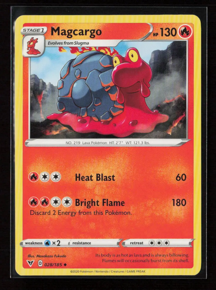 Magcargo Uncommon Swsh04: Vivid Voltage 028/185 Lp 1