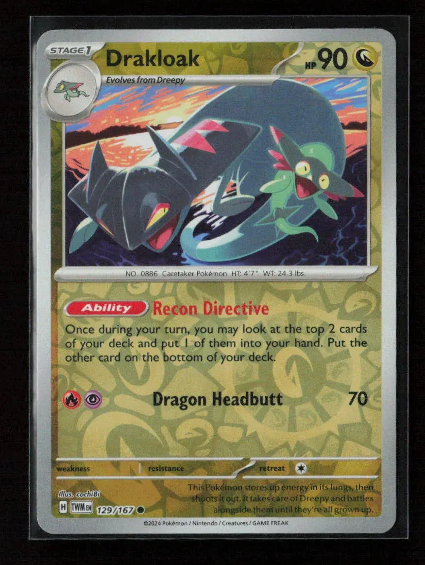 Drakloak Common Sv06: Twilight Masquerade 129/167 Nm 1