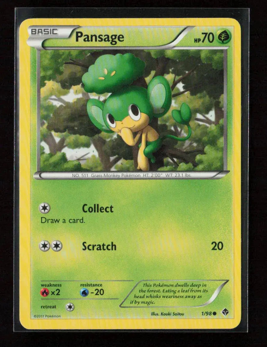 Pansage Common Emerging Powers 1/98 Nm 1