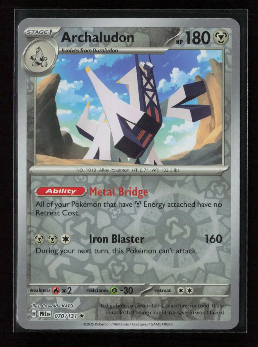 Archaludon Rare Sv: Prismatic Evolutions 070/131 Nm 1