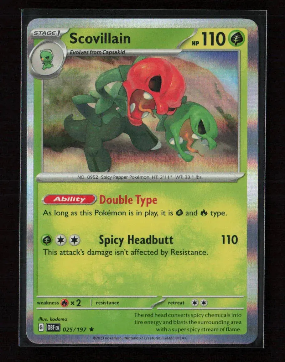 Scovillain Rare Sv03: Obsidian Flames 025/197 Nm 1