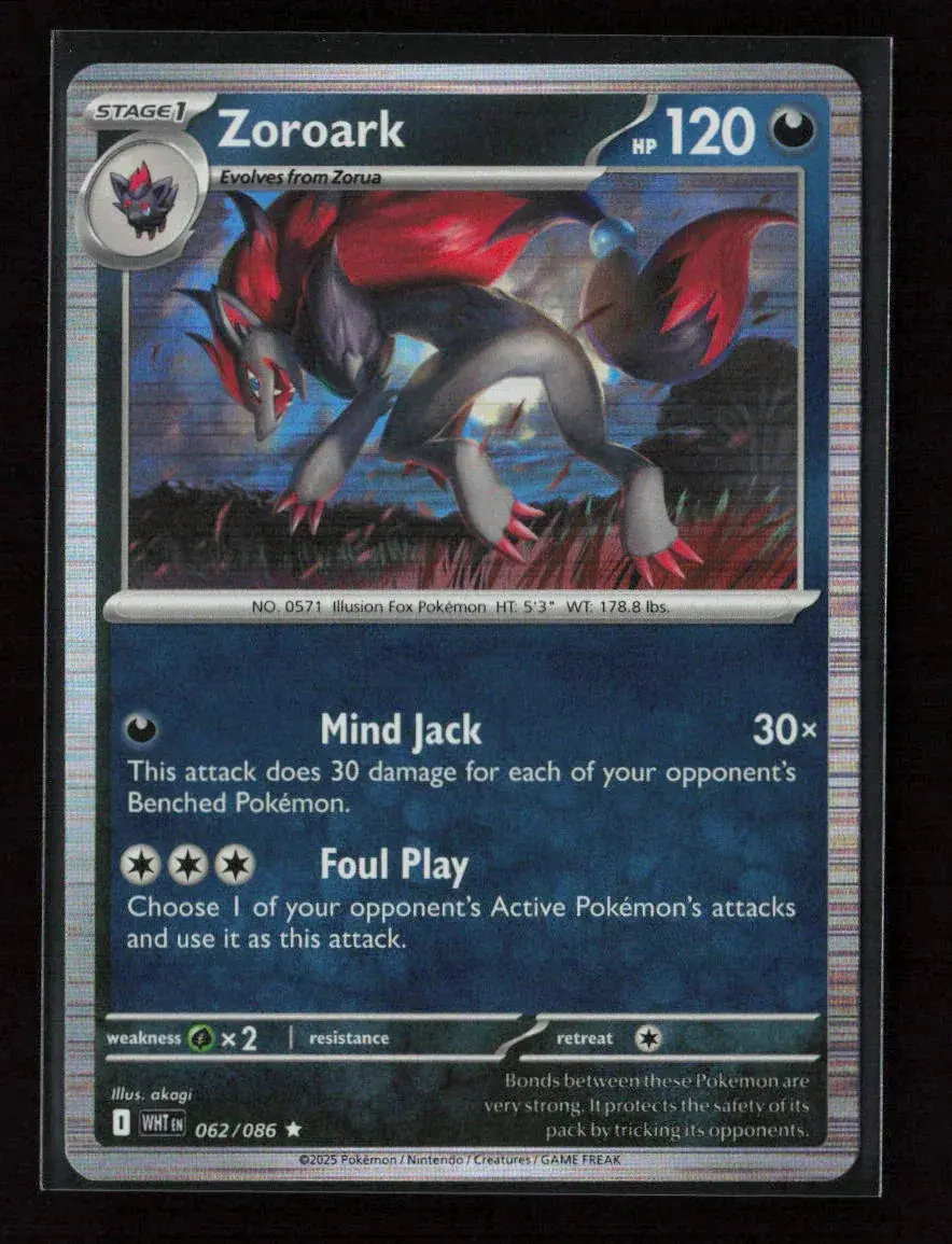 Zoroark Rare Sv: White Flare 062/086 Nm 1
