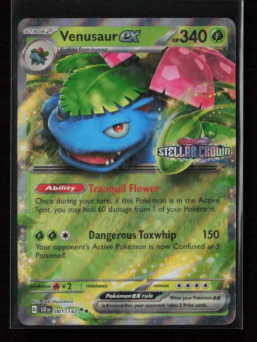 Venusaur Ex (Stellar Crown Stamp) Double Rare Miscellaneous Cards & Products 001/142 Nm 1