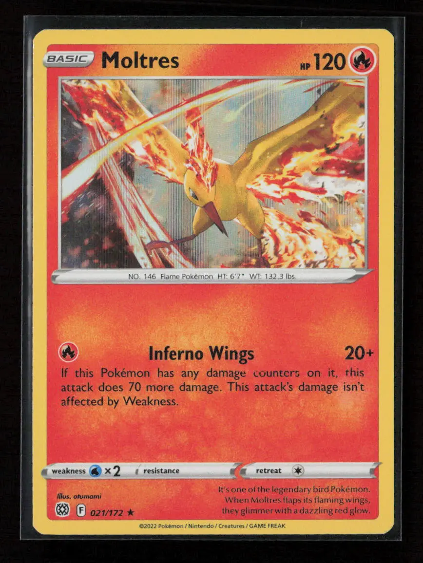 Moltres Holo Rare Swsh09: Brilliant Stars 021/172 Nm 1