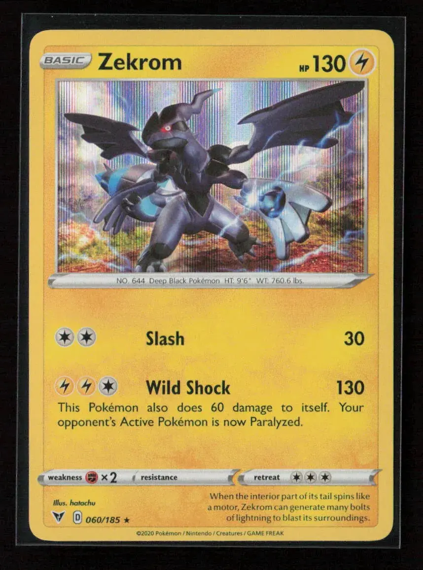 Zekrom Holo Rare Swsh04: Vivid Voltage 060/185 Nm 1