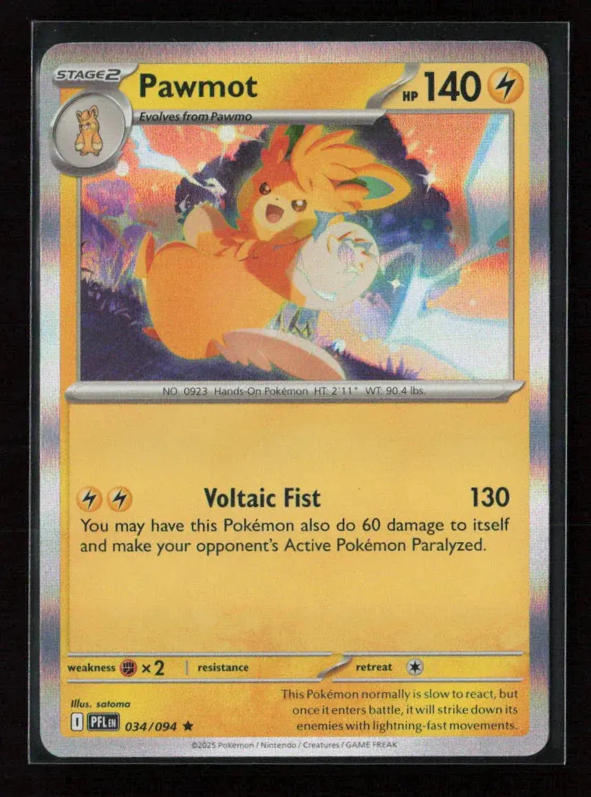 Pawmot Rare Me02: Phantasmal Flames 034/094 Nm 1
