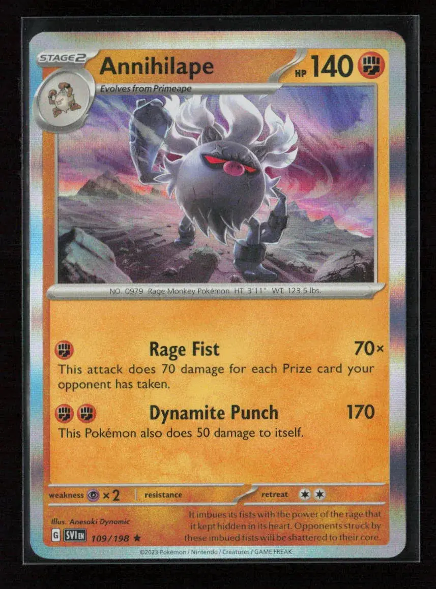 Annihilape Rare Sv01: Scarlet & Violet Base Set 109/198 Nm 1
