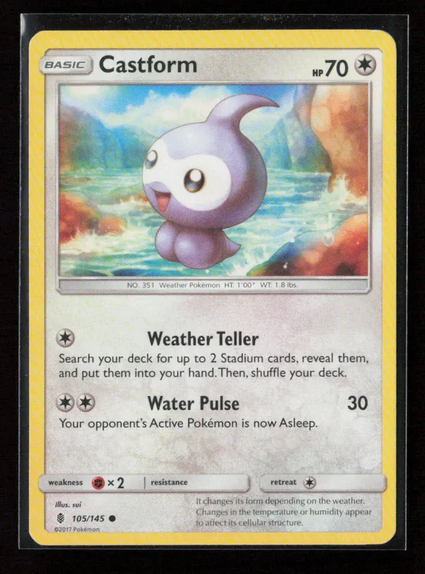 Castform Common Sm - Guardians Rising 105/145 Lp 1