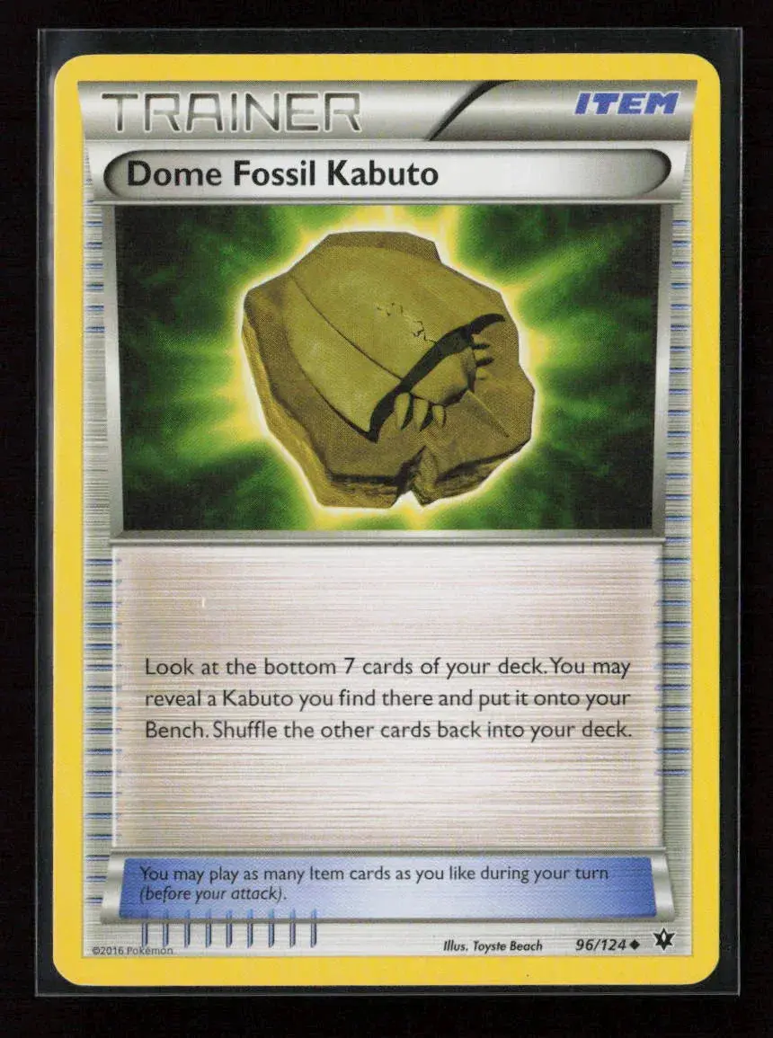 Dome Fossil Kabuto Uncommon Xy - Fates Collide 96/124 Nm 1