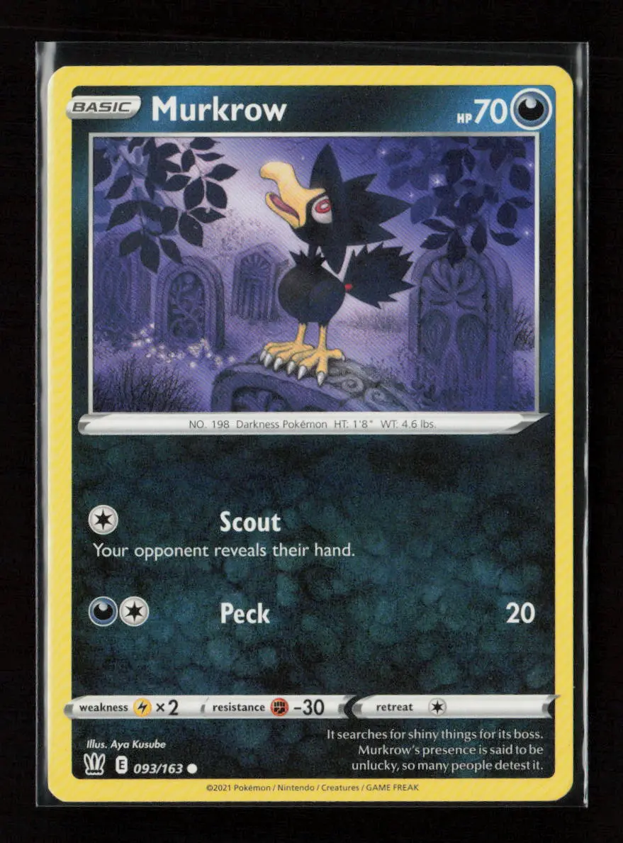Murkrow Common Swsh05: Battle Styles 093/163 Lp 1