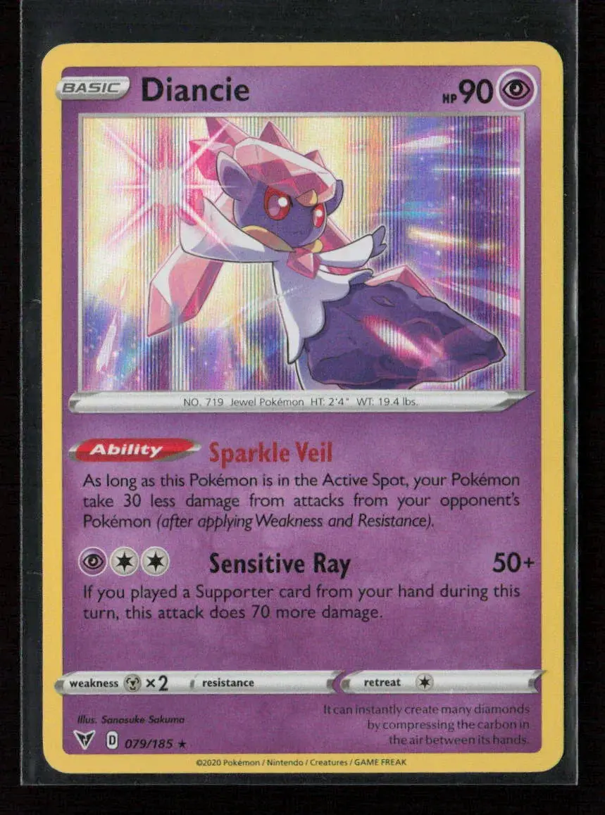 Diancie Holo Rare Swsh04: Vivid Voltage 079/185 Nm 1