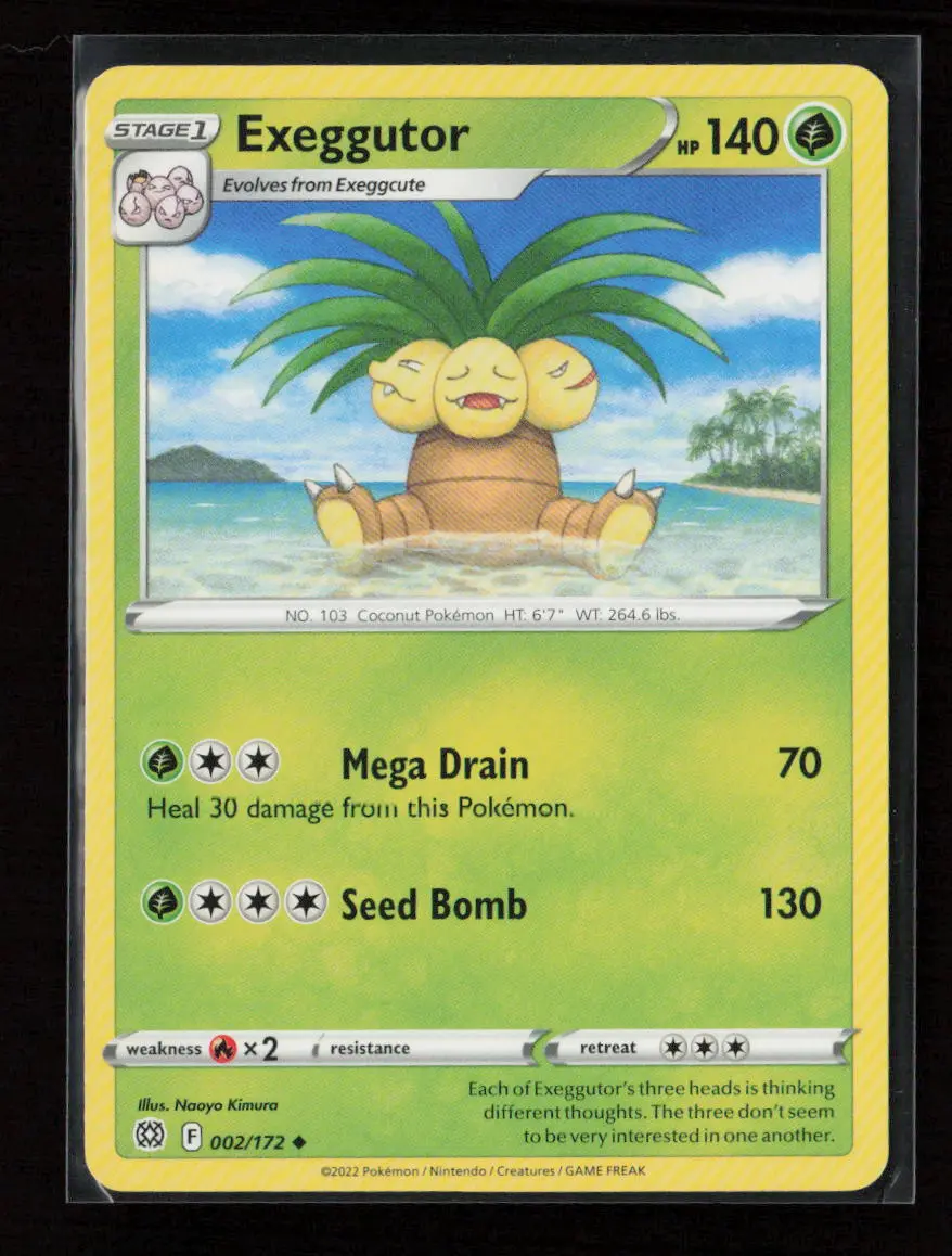 Exeggutor Uncommon Swsh09: Brilliant Stars 002/172 Lp 1