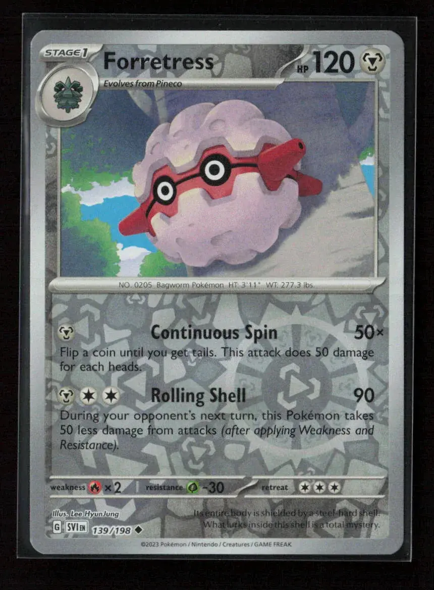 Forretress Uncommon Sv01: Scarlet & Violet Base Set 139/198 Nm 1