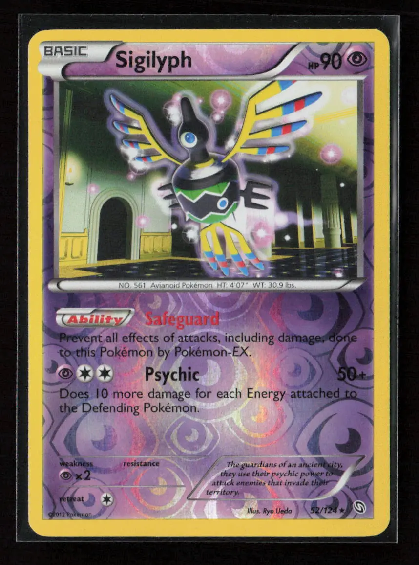 Sigilyph Holo Rare Dragons Exalted 52/124 Lp 1