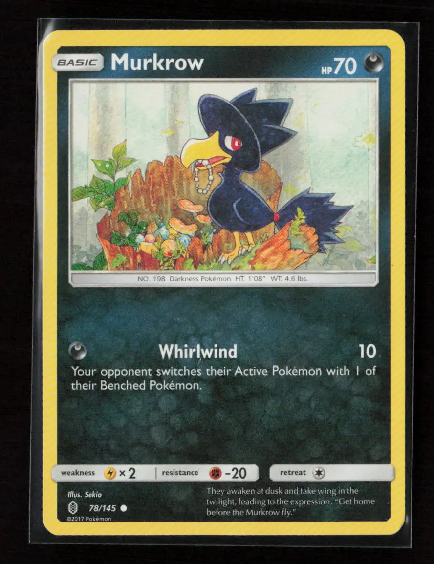 Murkrow Common Sm - Guardians Rising 78/145 Lp 1