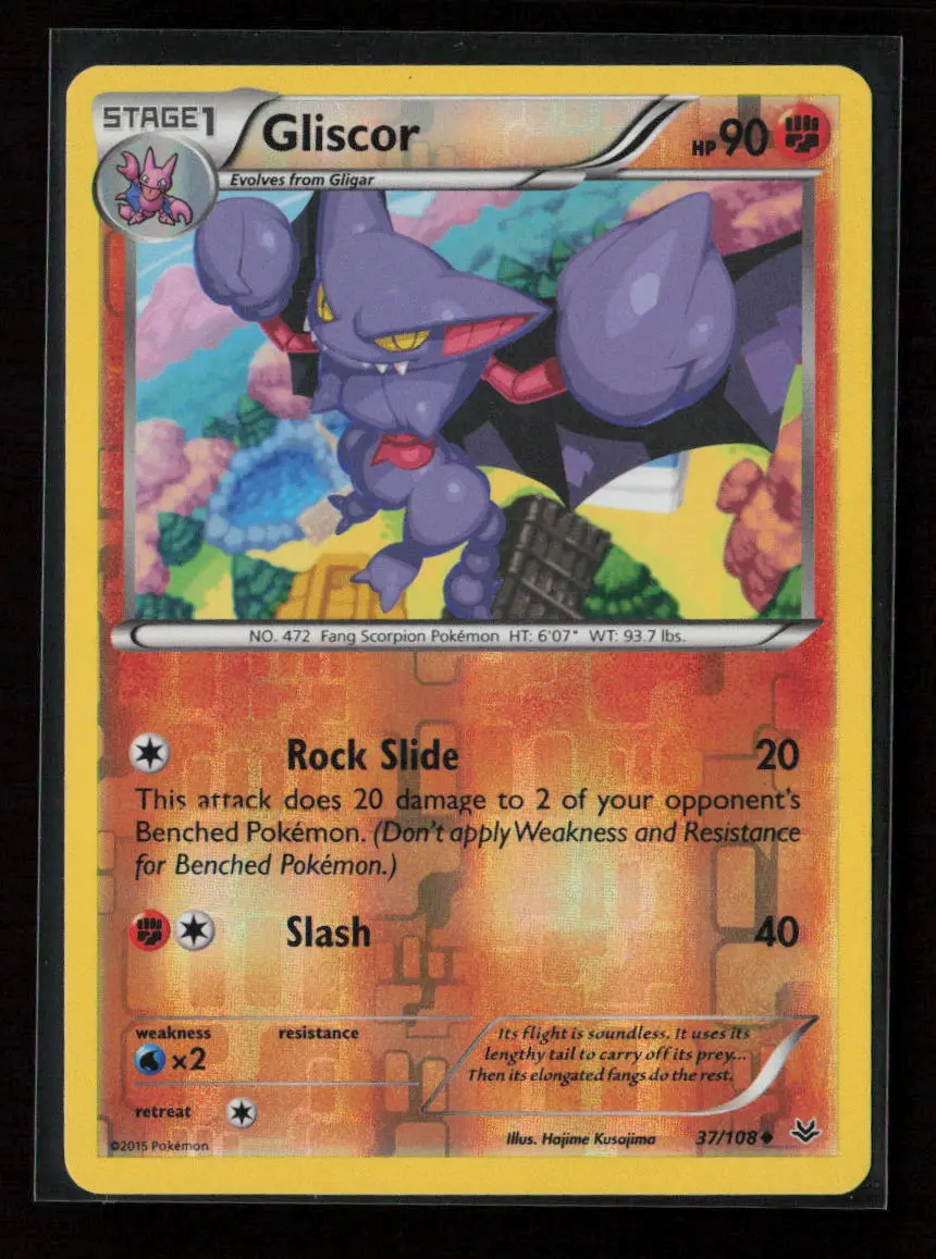 Gliscor Uncommon Xy - Roaring Skies 37/108 Nm 1