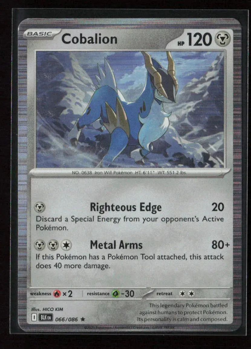 Cobalion Rare Sv: Black Bolt 066/086 Nm 1