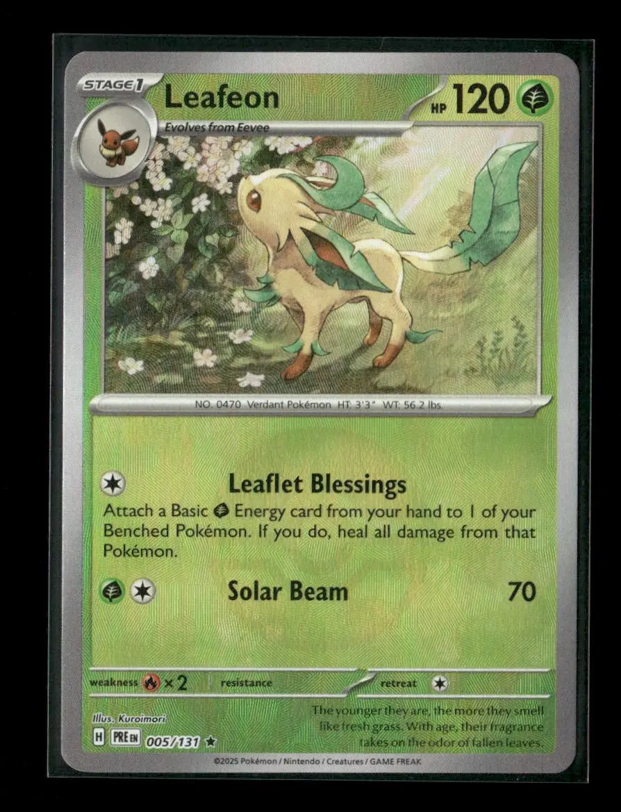 Leafeon (Poke Ball Pattern) Rare Sv: Prismatic Evolutions 005/131 Nm 1
